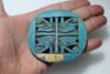 Picture of ANCIENT EGYPT. BEAUTIFUL HUGE EYE OF HORUS FAIENCE PENDANT. 600 - 300 B.C