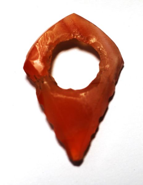 Picture of  ANCIENT EGYPT. CARNELIAN HEART AMULET. 1250 B.C  NEW KINGDOM. 