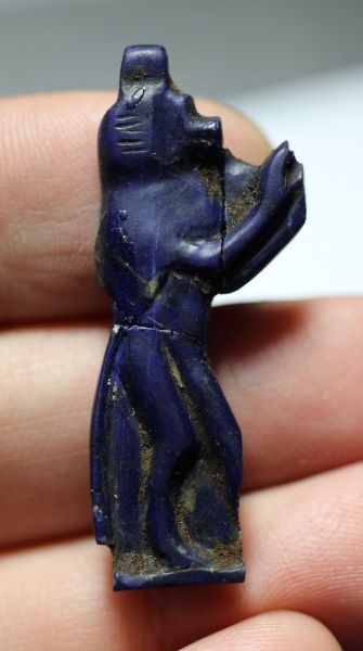 Picture of ANCIENT EGYPT. STONE  AMULET OF A VELVET MONKEY. 1250 B.C
