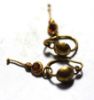 Picture of ANCIENT ROMAN GOLD EARRINGS. CARNELIAN BEADS. 200 A.D