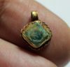 Picture of ANCIENT ROMAN GOLD PENDANT . GLASS ALMOND SHAPED BEAD.  200 A.D