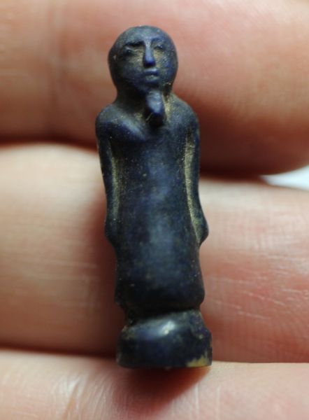 Picture of ANCIENT EGYPT. NEW KINGDOM LAPIS LAZULI STONE  AMULET OF A MALE. 1250 B.C