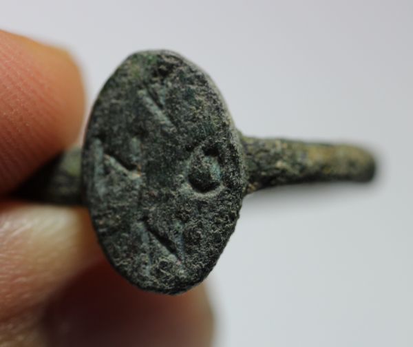 Picture of ANCIENT BYZANTINE INSCRIBED BRONZE RING. 1000 A.D