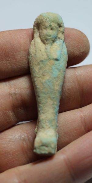 Picture of ANCIENT EGYPT. 26TH DYNASTY. FAIENCE USHABTI. 600 - 300 B.C