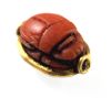 Picture of ANCIENT EGYPT.  STONE SCARAB SET IN GOLD PENDANT. 1250 B.C
