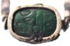 Picture of ANCIENT EGYPT.  SILVER & GREEN STONE SWIVLE RING. 1250 B.C