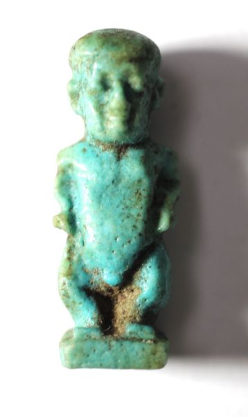 Picture of  ANCIENT EGYPT FAIENCE PATAIKOS AMULET. 600 - 300 B.C