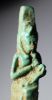Picture of ANCIENT EGYPT.  FAIENCE ISIS NURSING BABY HORUS AMULET. 600 - 300 B.C