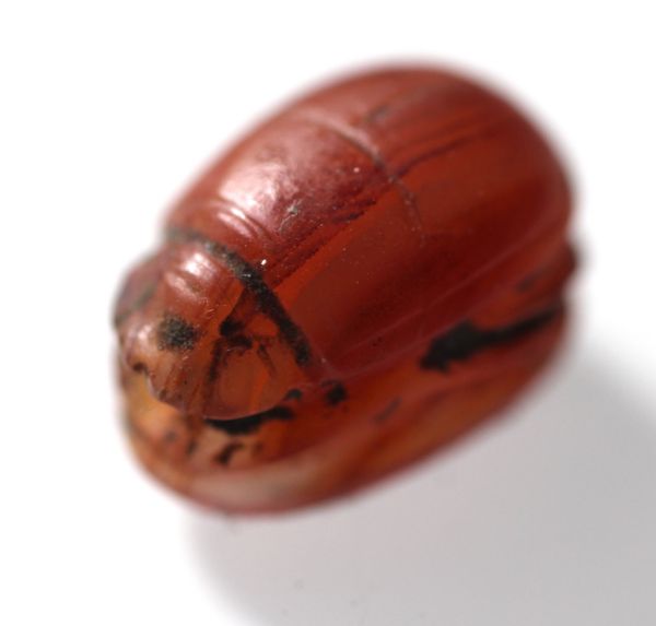 Picture of ANCIENT EGYPT.  NEW KINGDOM CARNELIAN STONE SCARAB. 1250 B.C
