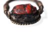 Picture of ANCIENT EGYPT.  NEW KINGDOM SILVER SWIVEL RING WITH RED JASPER SCARAB. 1250 B.C