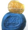 Picture of ANCIENT EGYPT.  LIBYAN GLASS SCARAB. 1250 B.C  RAMISSES II ERA