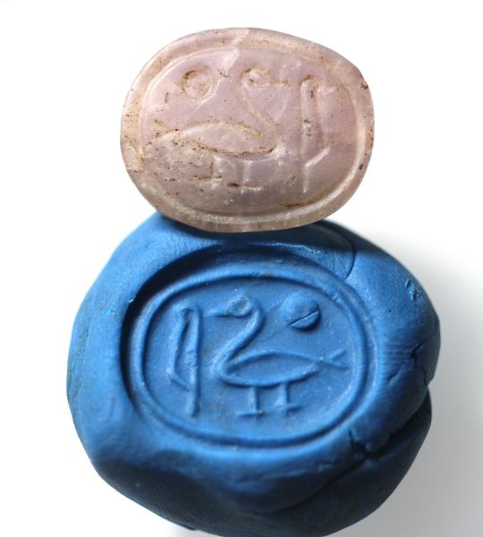 Picture of ANCIENT EGYPT . AMETHYST STONE SCARAB. 1250 B.C