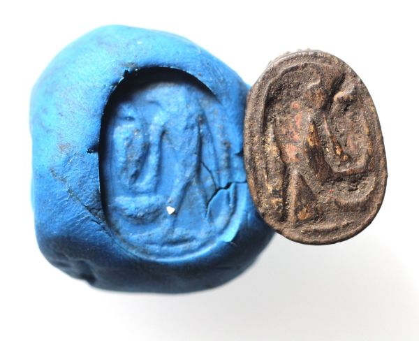 Picture of ANCIENT EGYPT.  NEW KINGDOM STONE SCARAB. 1400 - 1200 B.C