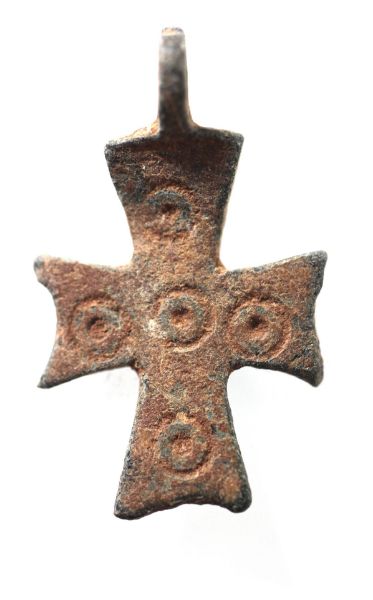 Picture of HOLY LAND. BYZANTINE. BRONZE CROSS. 1000 A.D