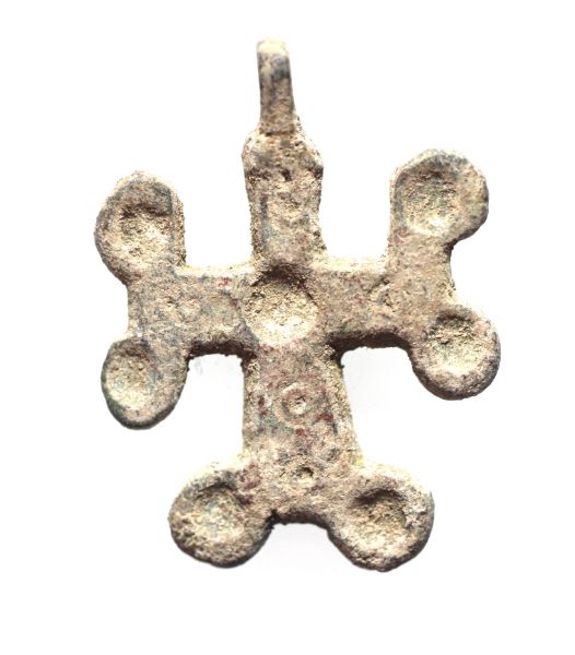 Picture of ANCIENT BYZANTINE BRONZE CROSS. 800 - 1000 A.D - JORDAN, LARGE EXAMPLE!