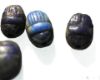 Picture of ANCIENT EGYPT . LOT OF 4 LAPIS LAZULI STONE SCARABS. 1200 B.C  NEW KINGDOM