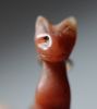 Picture of ANCIENT EGYPT. BEAUTIFUL CARNELIAN CAT WITH GOLD RING. 1250 B.C.  ORIGINAL ANCIENT GOLD RING