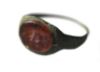 Picture of ANCIENT ROMAN BRONZE RING WITH GLASS INTAGLIO. 100 - 200 A.D