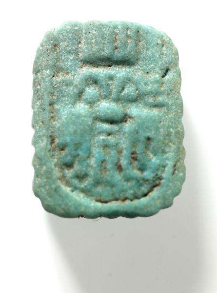 Picture of ANCIENT EGYPT. FAIENCE BEAD WITH BES . 600 - 300 B.C