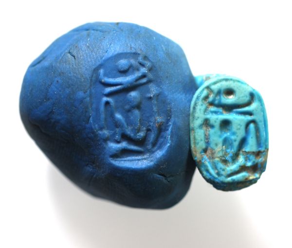 Picture of ANCIENT EGYPT. FAIENCE SEAL AMULET . 600 - 300 B.C