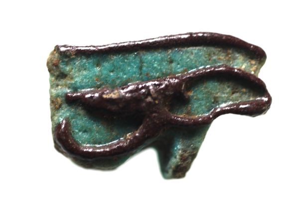 Picture of ANCIENT EGYPT. FAIENCE EYE OF HORUS AMULET. 600 - 300 B.C