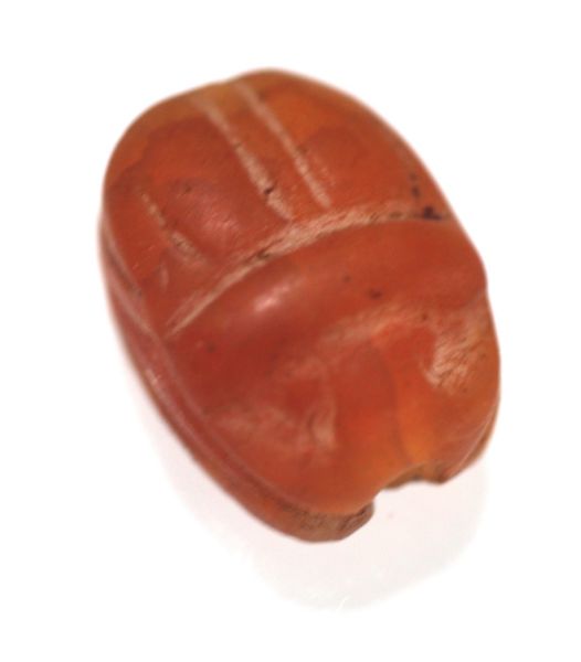 Picture of ANCIENT EGYPT. NEW KINGDOM. CARNELIAN STONE SCARAB. 1300 B.C