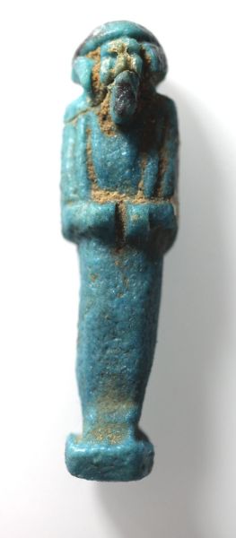 Picture of ANCIENT EGYPT. 26TH DYNASTY. FAIENCE USHABTI. 600 - 300 B.C