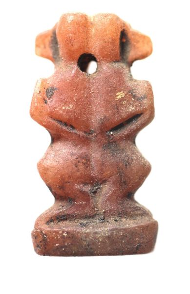 Picture of ANCIENT EGYPT. DOUBLE SIDED STONE AMULET. MONKEY. 1250 B.C  NEW KINGDOM