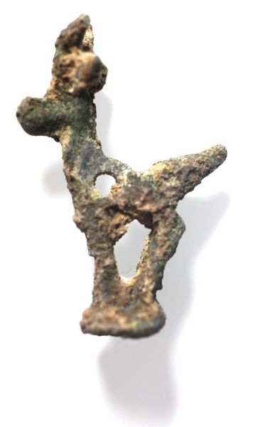 Picture of ANCIENT HOLY LAND, PERSIAN OCCUPATION BRONZE GOAT AMULET. 600 B.C