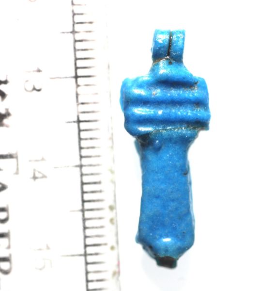 Picture of ANCIENT EGYPT. AMARNA FAIENCE AMULET. DJED PILLAR. TIME OF KING TUTANKHAMUN. 13TH CENTURY B.C