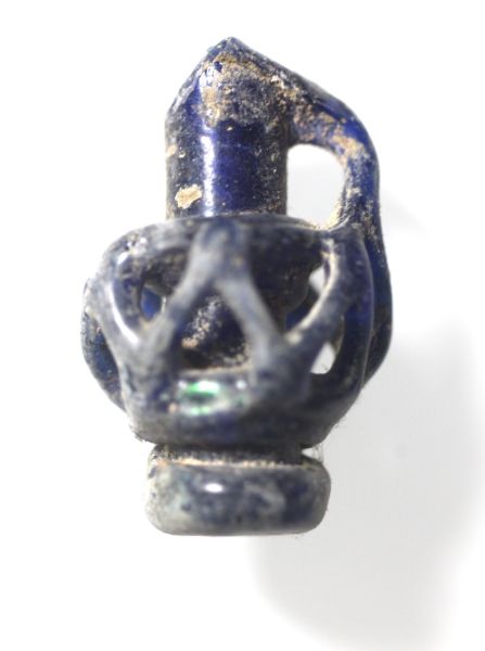 Picture of ANCIENT MOSAIC GLASS JUG SHAPED PENDANT. ROMAN. 300 A.D