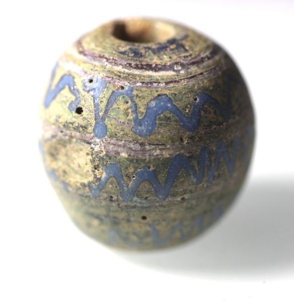 Picture of ANCIENT MOSAIC GLASS BEAD. ROMAN. 200 - 300 A.D  huge size. uncleaned