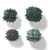 Picture of ANCIENT EGYPT. LOT OF FOUR FAIENCE EYE OF HORUS AMULETS. 600 - 300 B.C