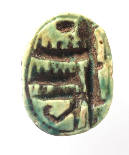 Picture of ANCIENT EGYPT. GLAZED STONE SCARAB.  1300 B.C