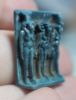 Picture of ANCIENT EGYPT. FAIENCE OSIRIAN TRIAD AMULET. 600 - 300 B.C