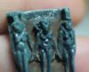 Picture of ANCIENT EGYPT. FAIENCE OSIRIAN TRIAD AMULET. 600 - 300 B.C