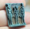 Picture of ANCIENT EGYPT. FAIENCE OSIRIAN TRIAD AMULET. 600 - 300 B.C