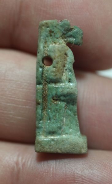 Picture of ANCIENT EGYPT.  FAIENCE THOTH AMULET. 600 - 300 B.C