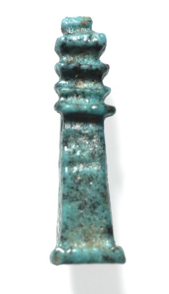 Picture of ANCIENT EGYPT.  FAIENCE DJED PILLAR AMULET. 600 - 300 B.C