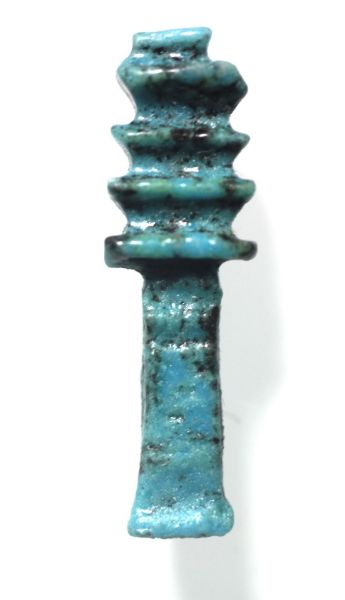 Picture of ANCIENT EGYPT.  FAIENCE DJED PILLAR AMULET. 600 - 300 B.C