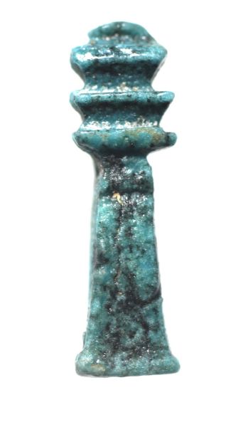 Picture of ANCIENT EGYPT.  FAIENCE DJED PILLAR AMULET. 600 - 300 B.C