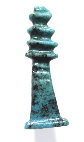 Picture of ANCIENT EGYPT.  FAIENCE DJED PILLAR AMULET. 600 - 300 B.C