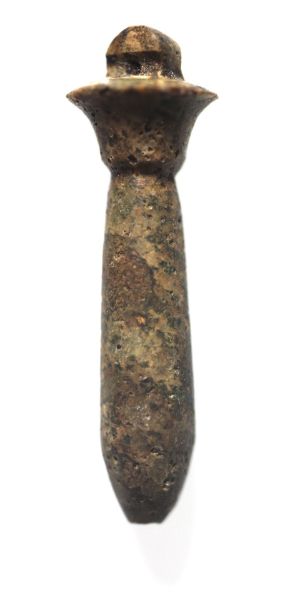 Picture of ANCIENT EGYPT.  STONE PAPYRUS SCEPTRE AMULET. 600 - 300 B.C