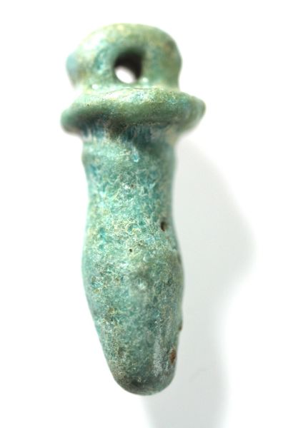 Picture of ANCIENT EGYPT. FAIENCE WADJ AMULET . 600 - 300 B.C