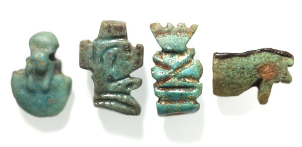 Picture of ANCIENT EGYPT. FAIENCE  AMULETS (4). 600 - 300 B.C