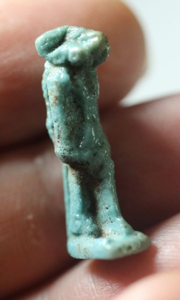 Picture of ANCIENT EGYPT. FAIENCE  KHNUM AMULET. 600 - 300 B.C