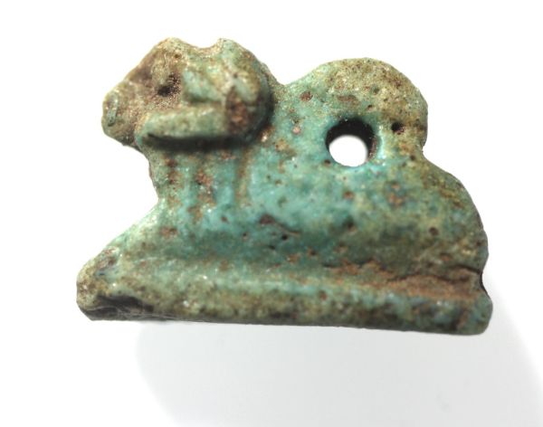 Picture of ANCIENT EGYPT. FAIENCE KHNUM AMULET. 600 - 300 B.C