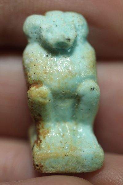 Picture of ANCIENT EGYPT. FAIENCE BABOON AMULET. 600 - 300 B.C 