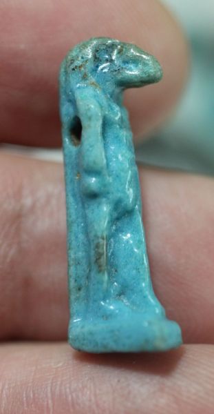 Picture of ANCIENT EGYPT. FAIENCE THOTH AMULET. 600 - 300 B.C