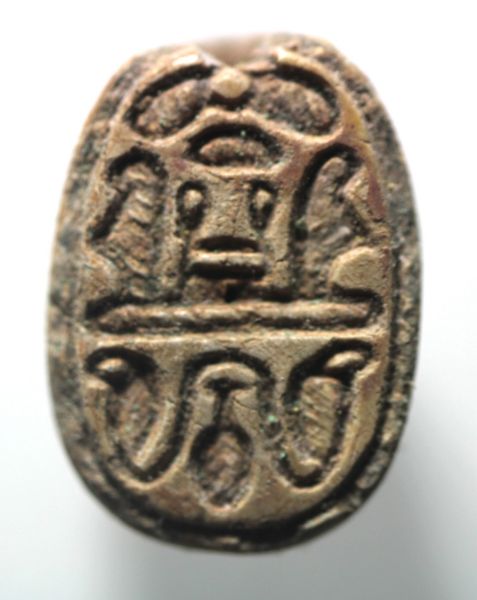 Picture of ANCIENT EGYPT. 2ND INTERMEDIATE PERIOD STNE SCARAB. 1780 - 1570 B.C